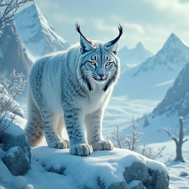 Free ai generated bobcat feline illustration
