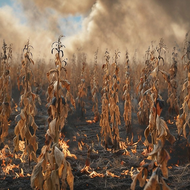 Free pollution climate crisis difficulty of obtaining food illustration