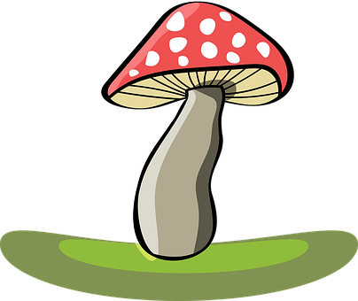 Pilz, Karikatur, Natur, Herbst