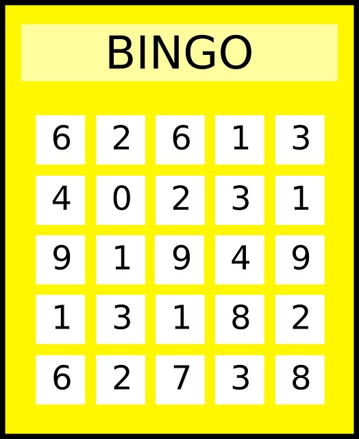 Bingo, Kort, Enkel, Gul, Cifre, Lille