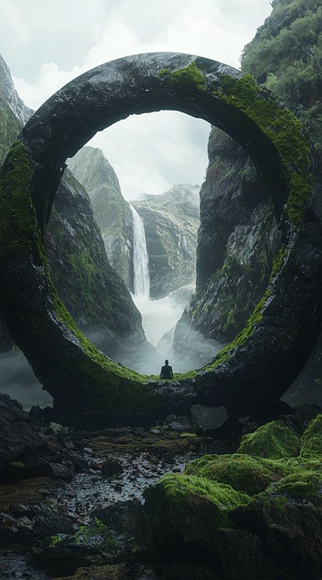 Free giant portal black ring nature illustration