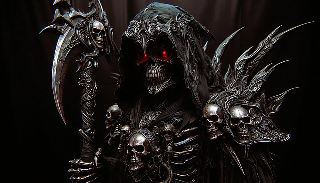 Free ai generated skeleton death illustration