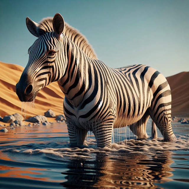 Ai Genereret, Zebra, Dyr, Badning
