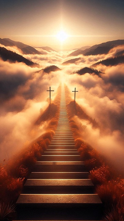 Download Heaven, Stairway, Cross. Royalty-Free Stock Illustration Image ...