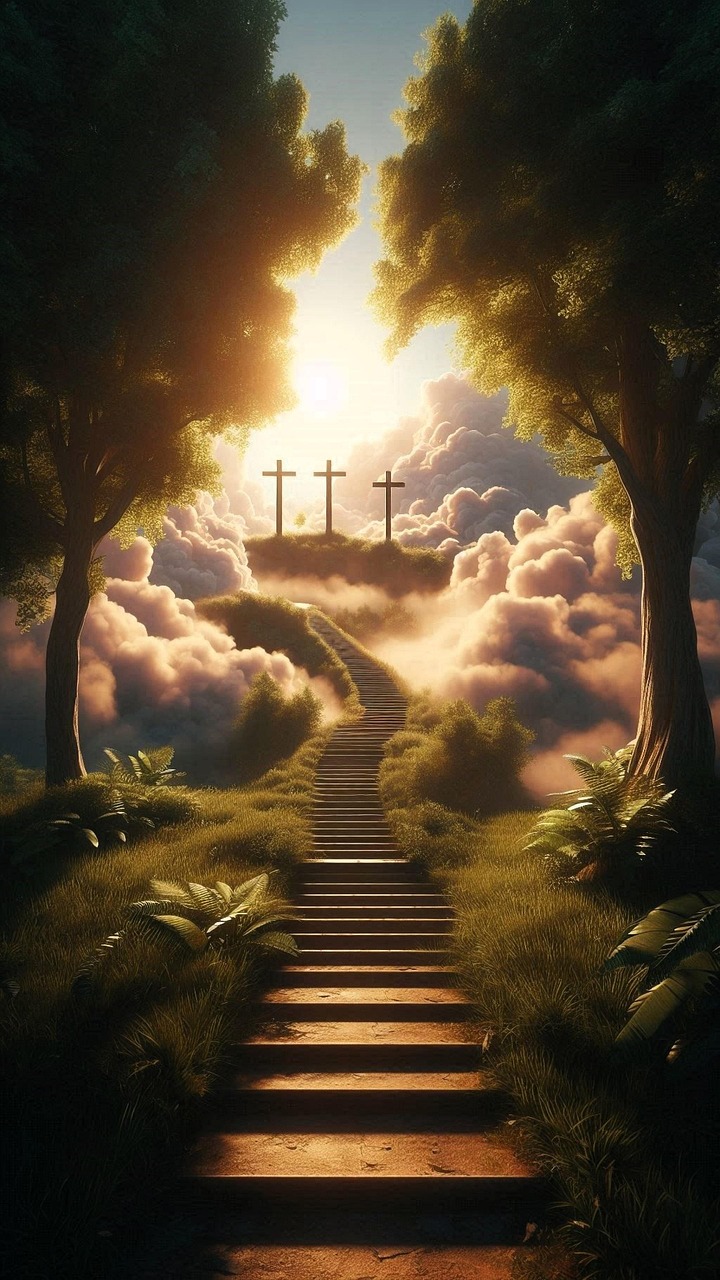 Download Heaven, Stairway, Cross. Royalty-Free Stock Illustration Image ...
