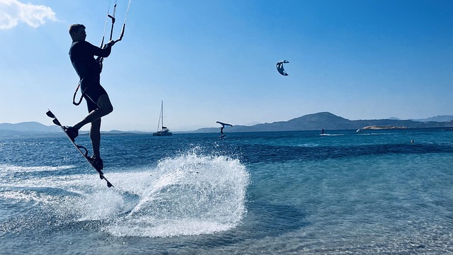 Kiteboarding, Kitesurfing, Hav, Natur