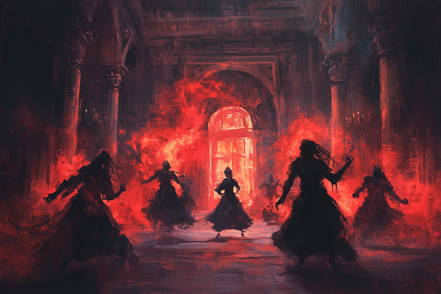 Free ai generated temple fire illustration