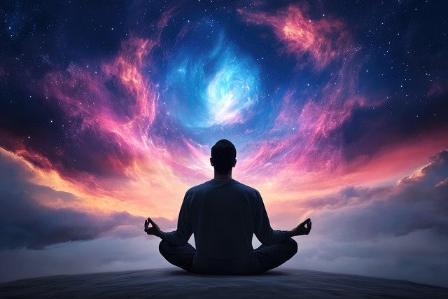 Free ai generated meditating person illustration