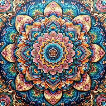 Mandala, Dekorative, Geometrisk