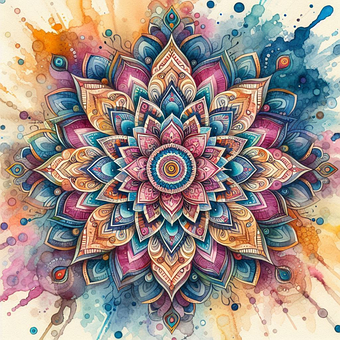 Mandala, Dekorative, Blomster
