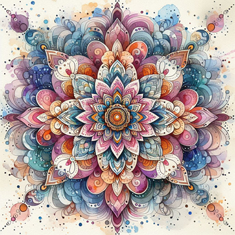 Mandala, Dekorative, Blomster