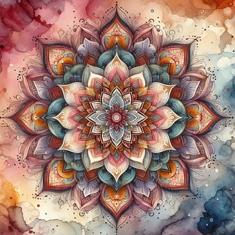 Mandala, Dekorative, Geometrisk