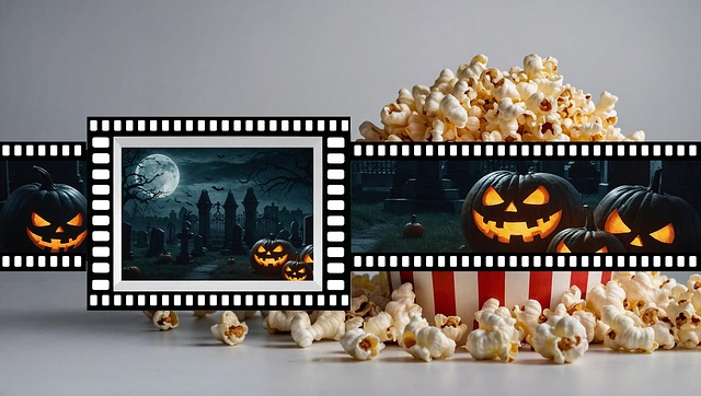 Free ai generated halloween film illustration