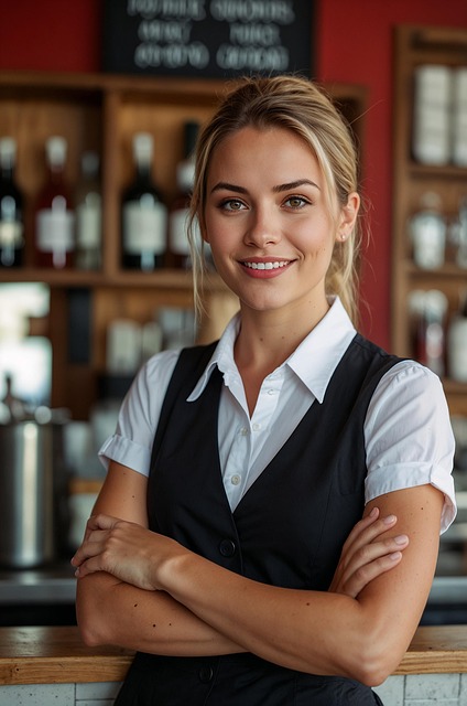 Free ai generated woman waitress illustration