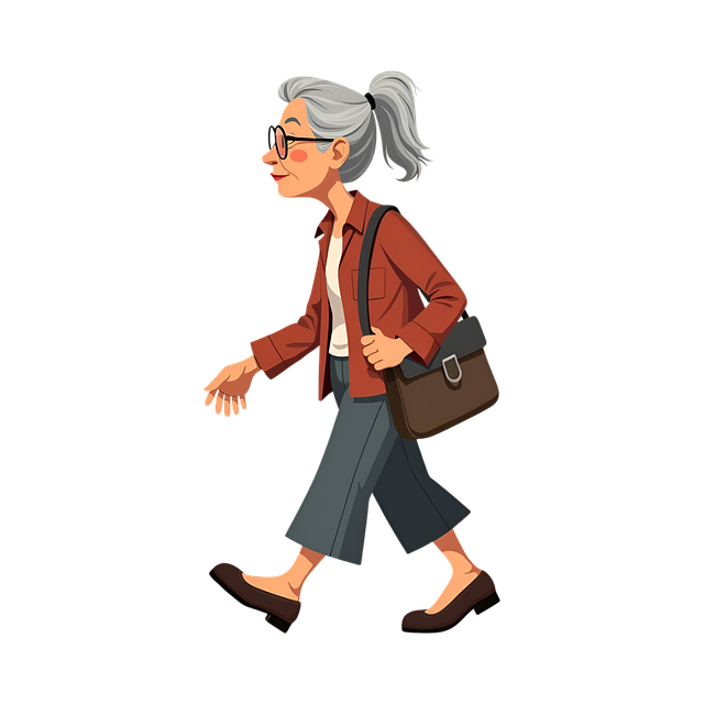 Free elder woman senior grandmother illustration