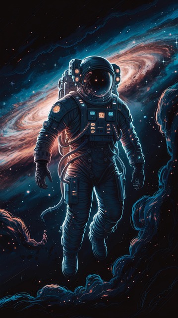 Free ai generated astronaut universe illustration