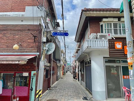 한국, 거리, 여행, 어전, 레트로