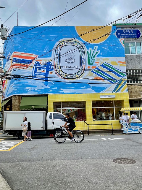 Seoul, 한국, 거리, Margen, 오후