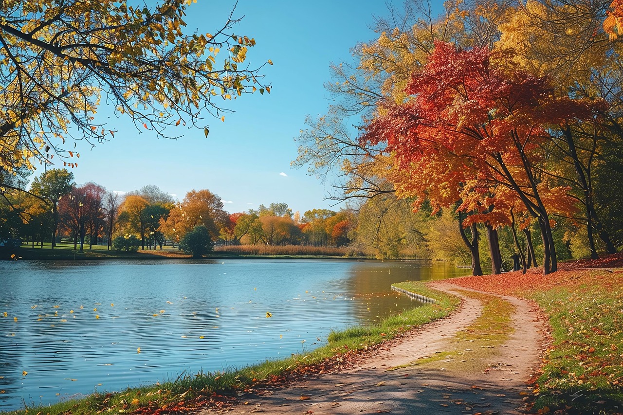 Download Autumn, Autumn Leaves, Lake. Royalty-Free Stock Illustration ...