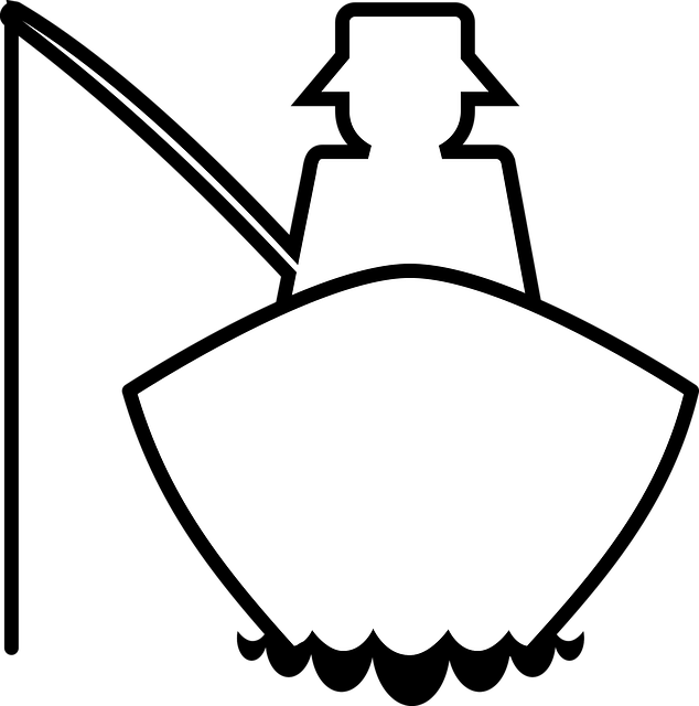 Free fisherman fisher dinghy vector