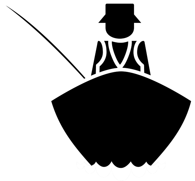 Free fisherman fisher dinghy vector