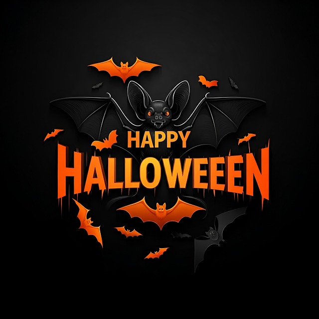 Free bat logo halloween illustration