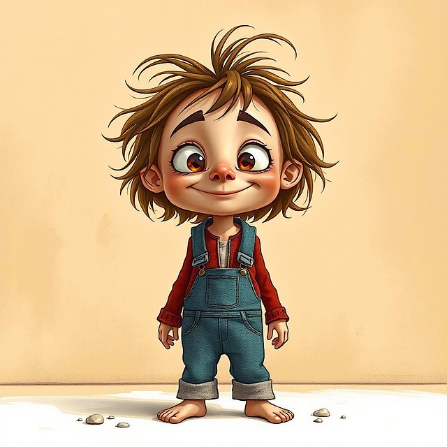 Free cartoon big eyes illustration
