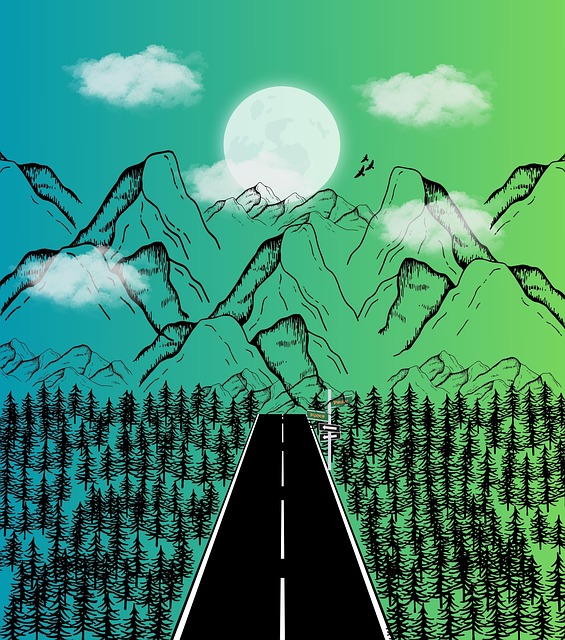 Free Mountain Moon photo and picture