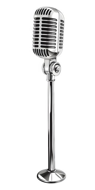 Free vintage microphone chrome microphone microphone stand illustration