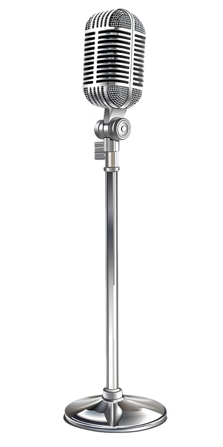 Free vintage microphone chrome microphone microphone stand illustration