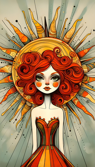 Free redhead ginger auburn illustration