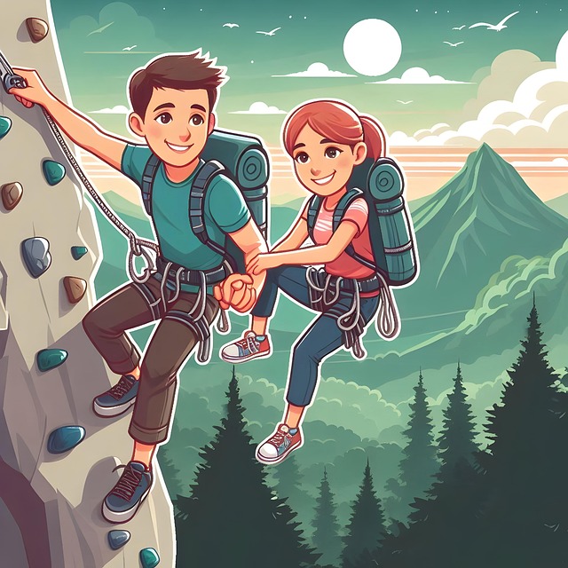 Free ai generated mountain climbing illustration