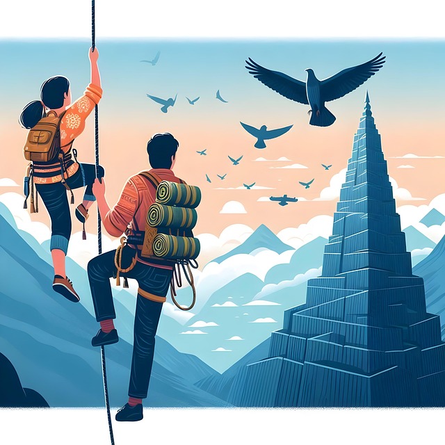 Free mountains adventure climbing illustration