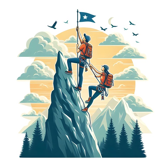 Free mountains adventure climbing illustration