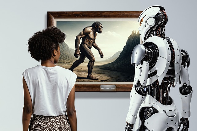 Free ai generated cyborg human illustration