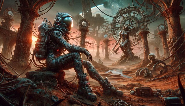 Free astronaut universe planet illustration