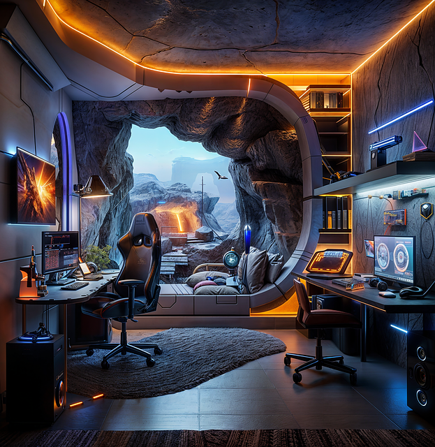 Free video game gamer player illustration