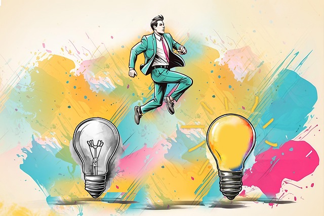Free jump jumping change illustration