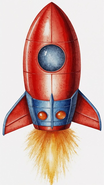Free rocket trajectory universe illustration