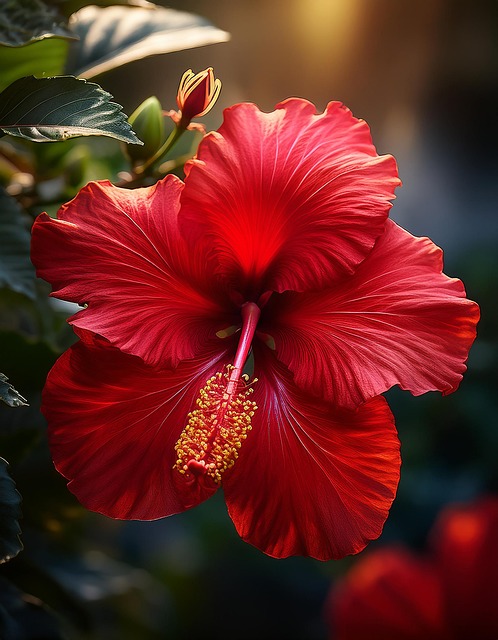 Free ai generated hibiscus flower illustration