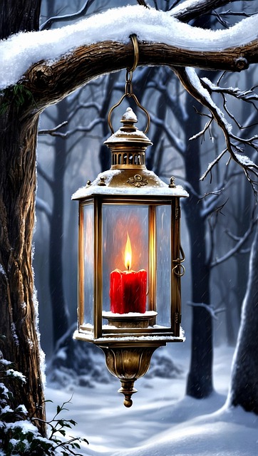 Free ai generated lantern candlelight illustration