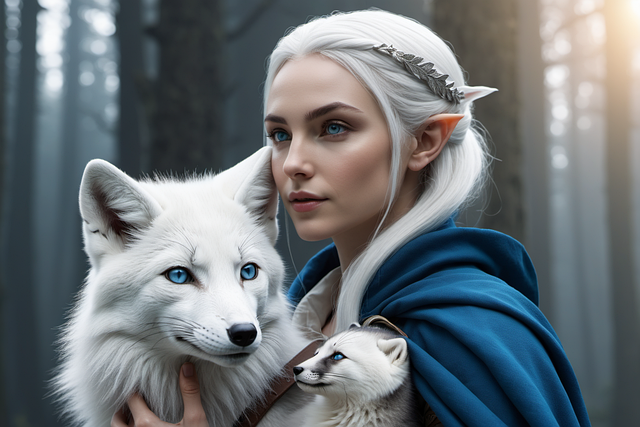 Ai Generert, Kvinne, Ulver, Alv, Cosplay