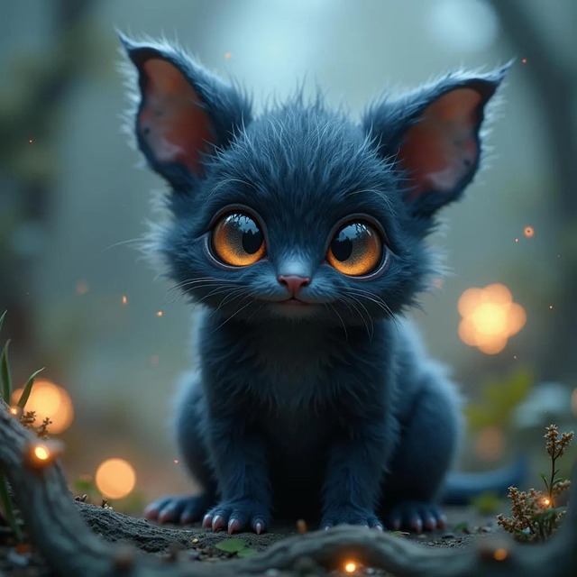 Download free HD stock image of Ai Generated Cute Free ai generated cute creature illustration