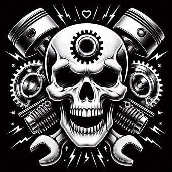 Free Ai Generated Skull illustration and picture