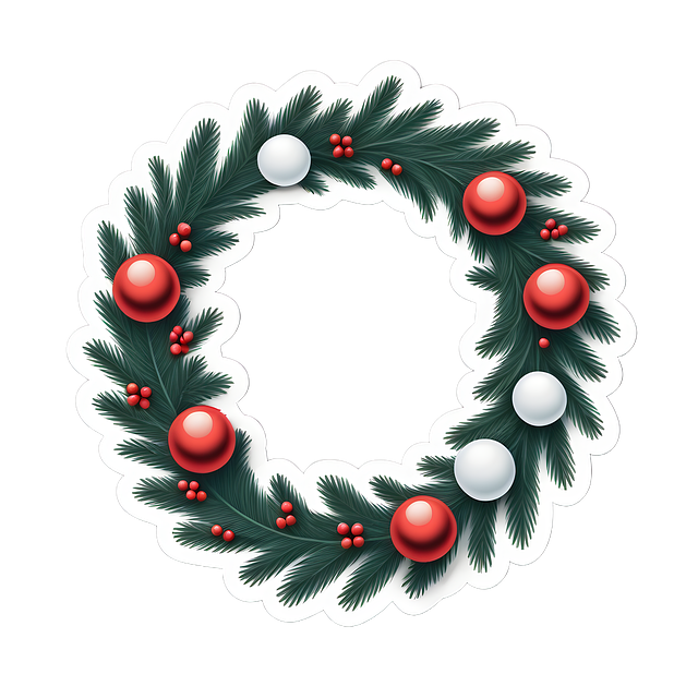 Free ai generated christmas wreath wreath illustration