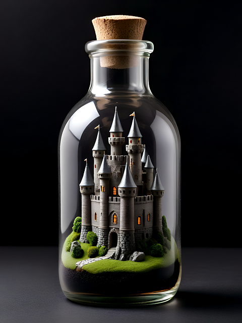 Free ai generated bottle glass illustration