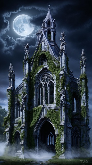 Free ai generated fortress church illustration