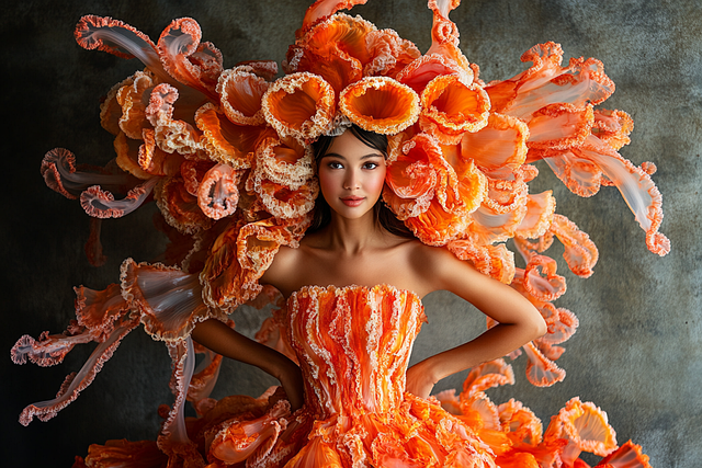 Free ai generated woman jellyfish illustration