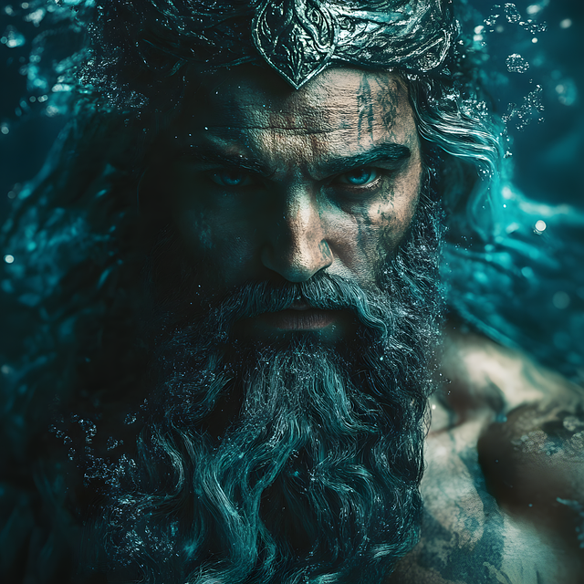 Download free HD stock image of Ai Generated Poseidon Free ai generated poseidon mythology illustration
