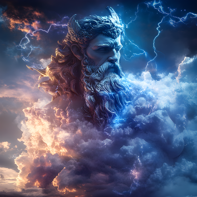 Free ai generated zeus greek illustration